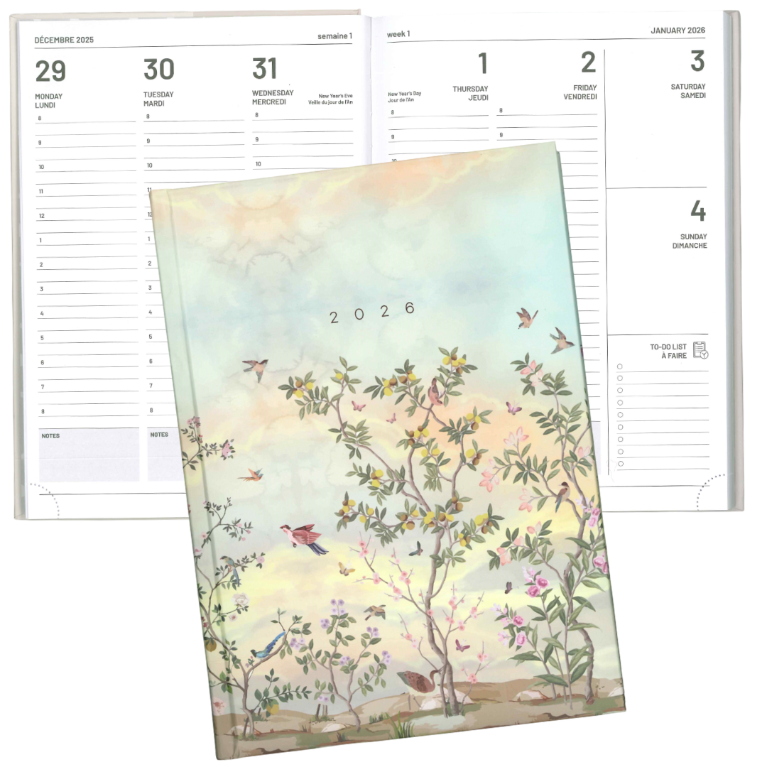AGENDA ANNUEL 2026 - FLEURS ET OISEAUX PBI AGENDA