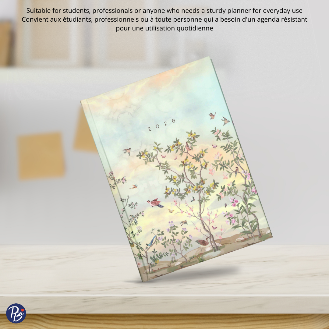AGENDA ANNUEL 2026 - FLEURS ET OISEAUX PBI AGENDA