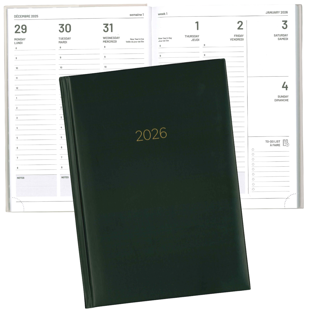 AGENDA ANNUEL 2026 - NOIR CLASSIQUE PBI AGENDA