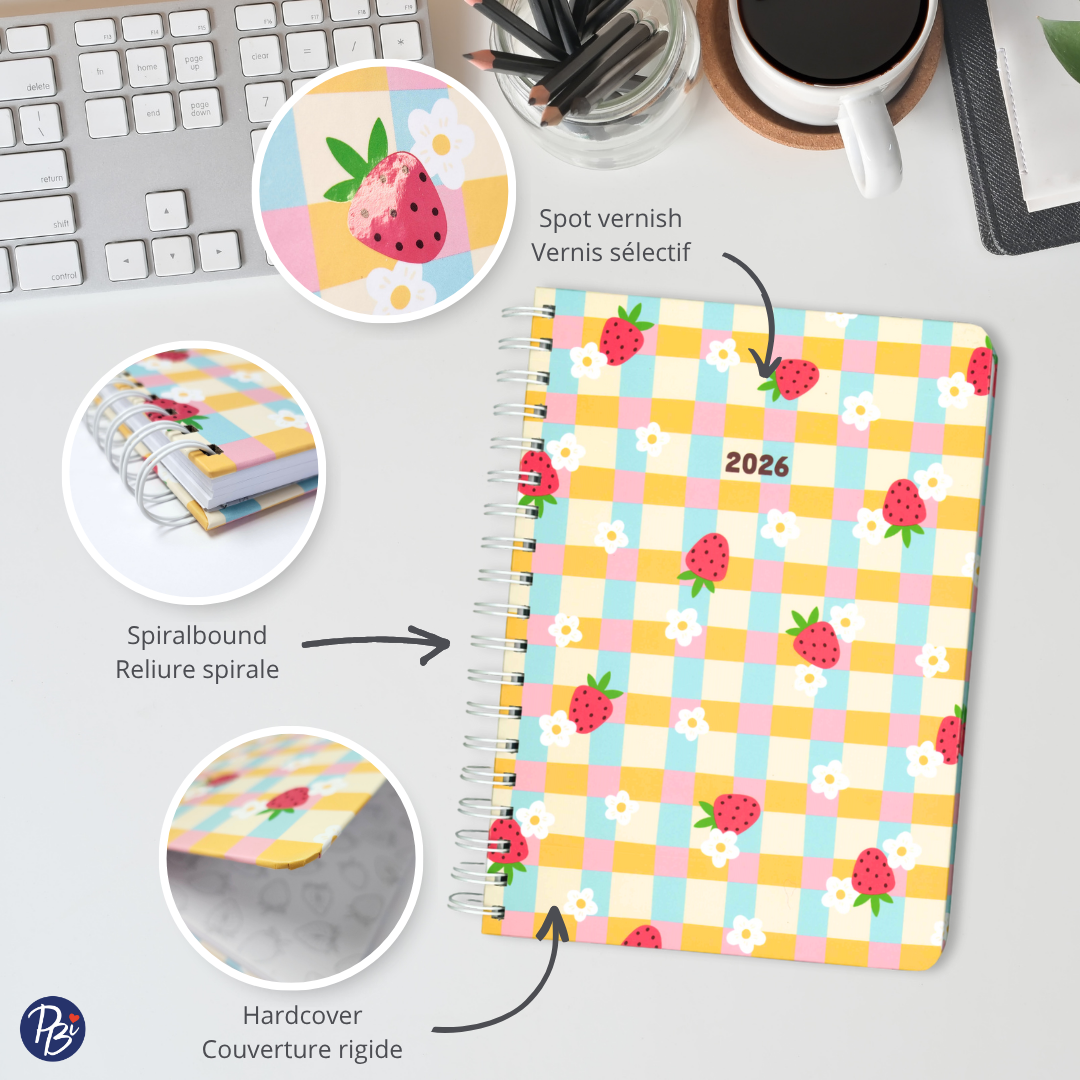 AGENDA ANNUEL 2026 - FRAISES PICNIC PBI AGENDA