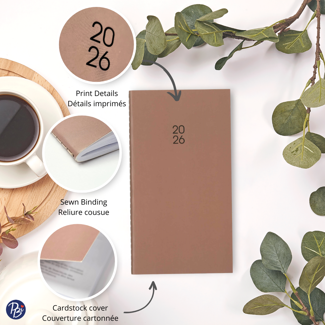 AGENDA ANNUEL 2026 MINI COLO-MOCHA MOUSSE PBI AGENDA