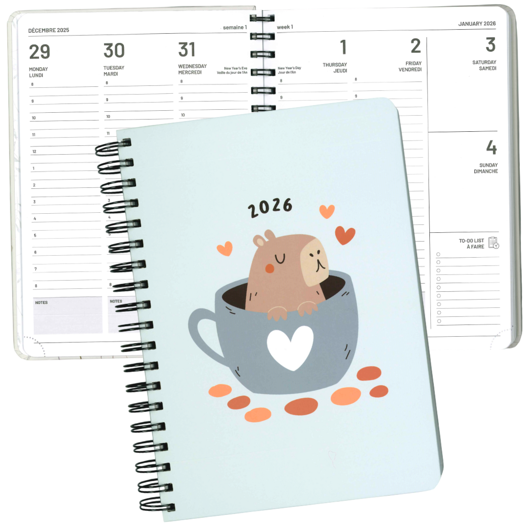 AGENDA ANNUEL 2026 - CAPYBARA PBI AGENDA