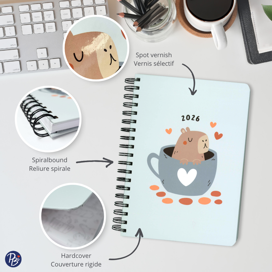 AGENDA ANNUEL 2026 - CAPYBARA PBI AGENDA