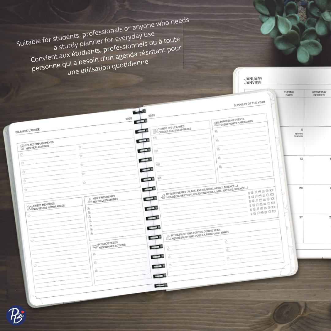 AGENDA ANNUEL 2026 - CAPYBARA PBI AGENDA
