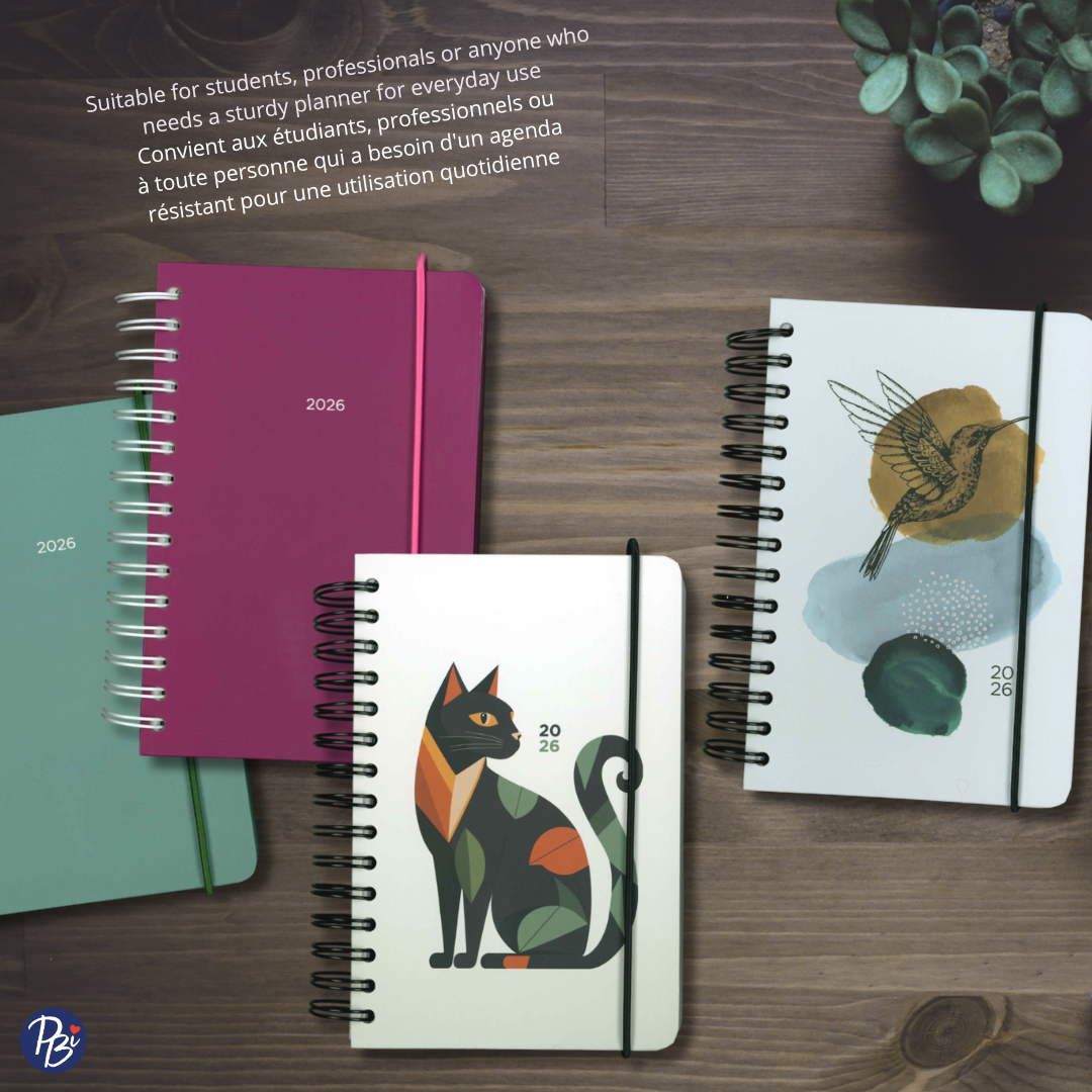 AGENDA ANNUEL 2026- PETIT 1J/1P- COLIBRI PBI AGENDA