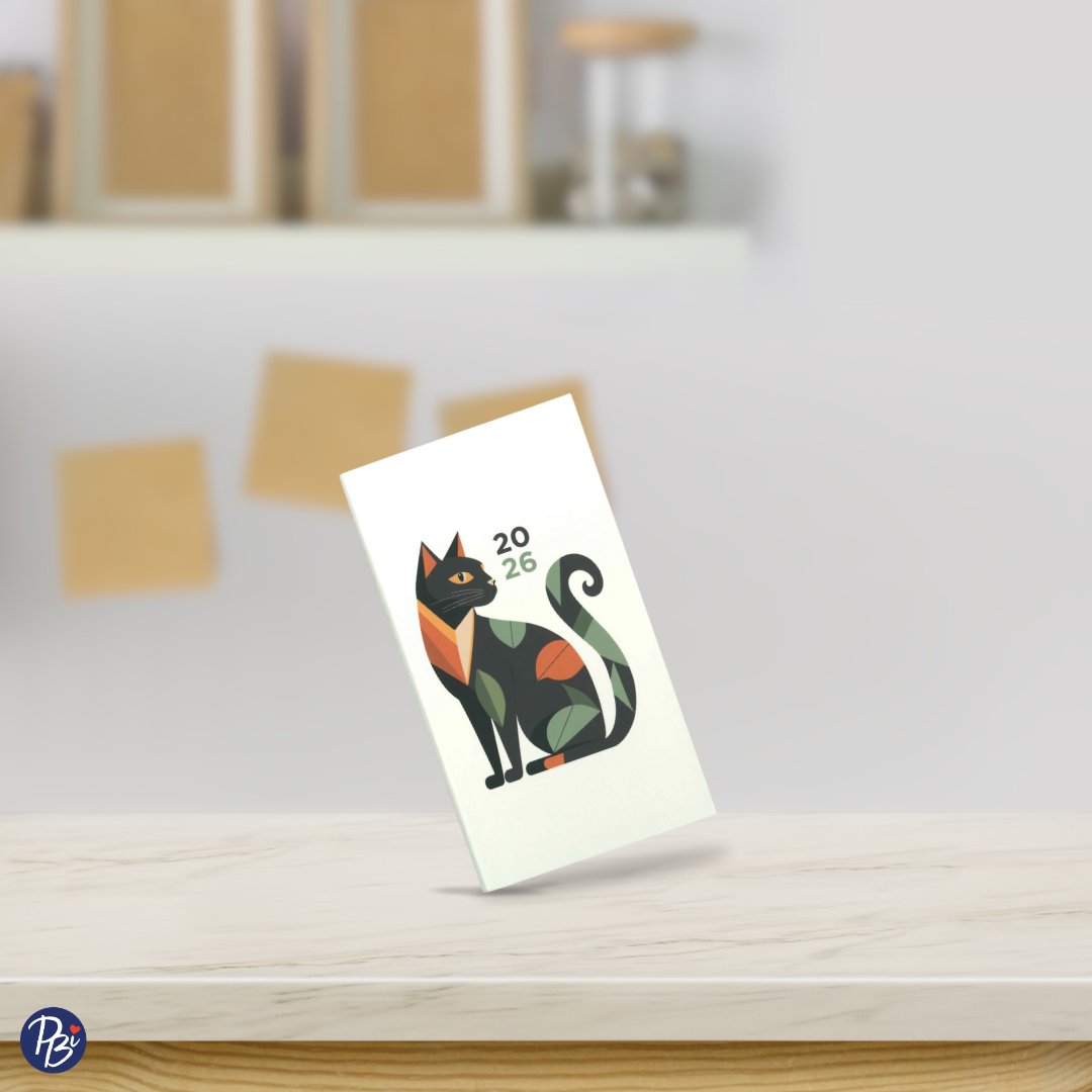 AGENDA ANNUEL 2026 - MINI COLO- CHAT GÉOMÉTRIQUE PBI AGENDA
