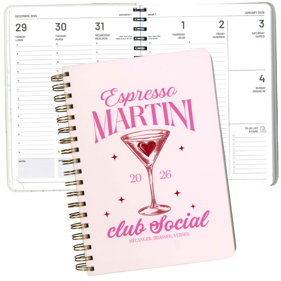 AGENDA ANNUEL 2026- ESPRESSO MARTINI PBI AGENDA