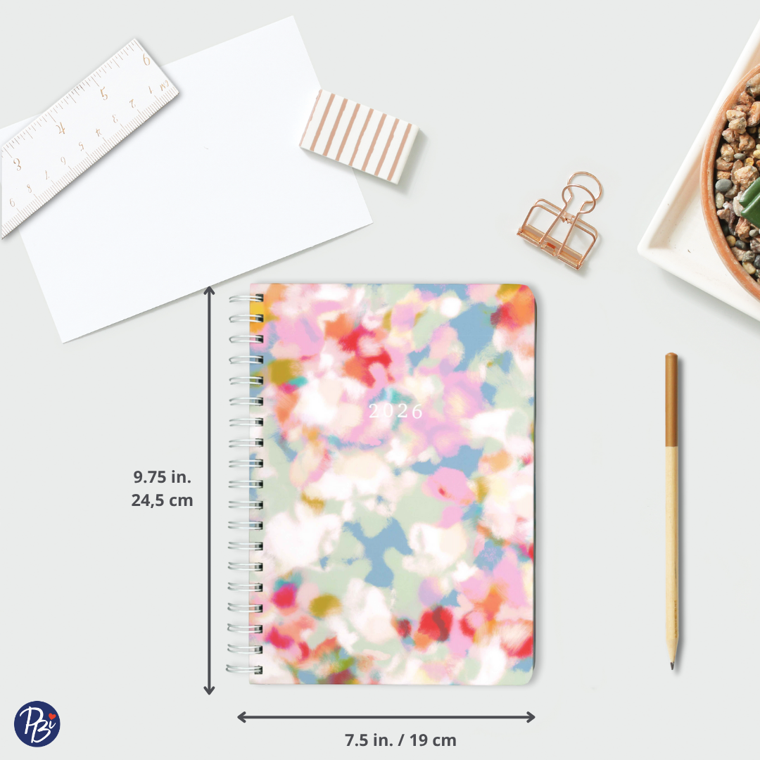 AGENDA ANNUEL 2026- FLEURS ABSTRAIT PBI AGENDA