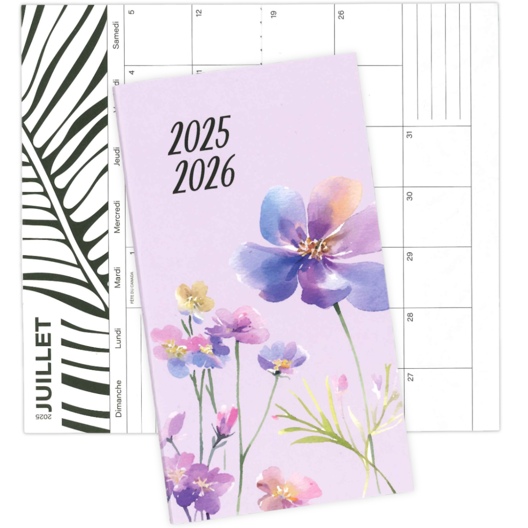 AGENDA ACADEMIQUE 2025- 2026 - MINI COLO-FLEUR AQUARELLE PBI AGENDA