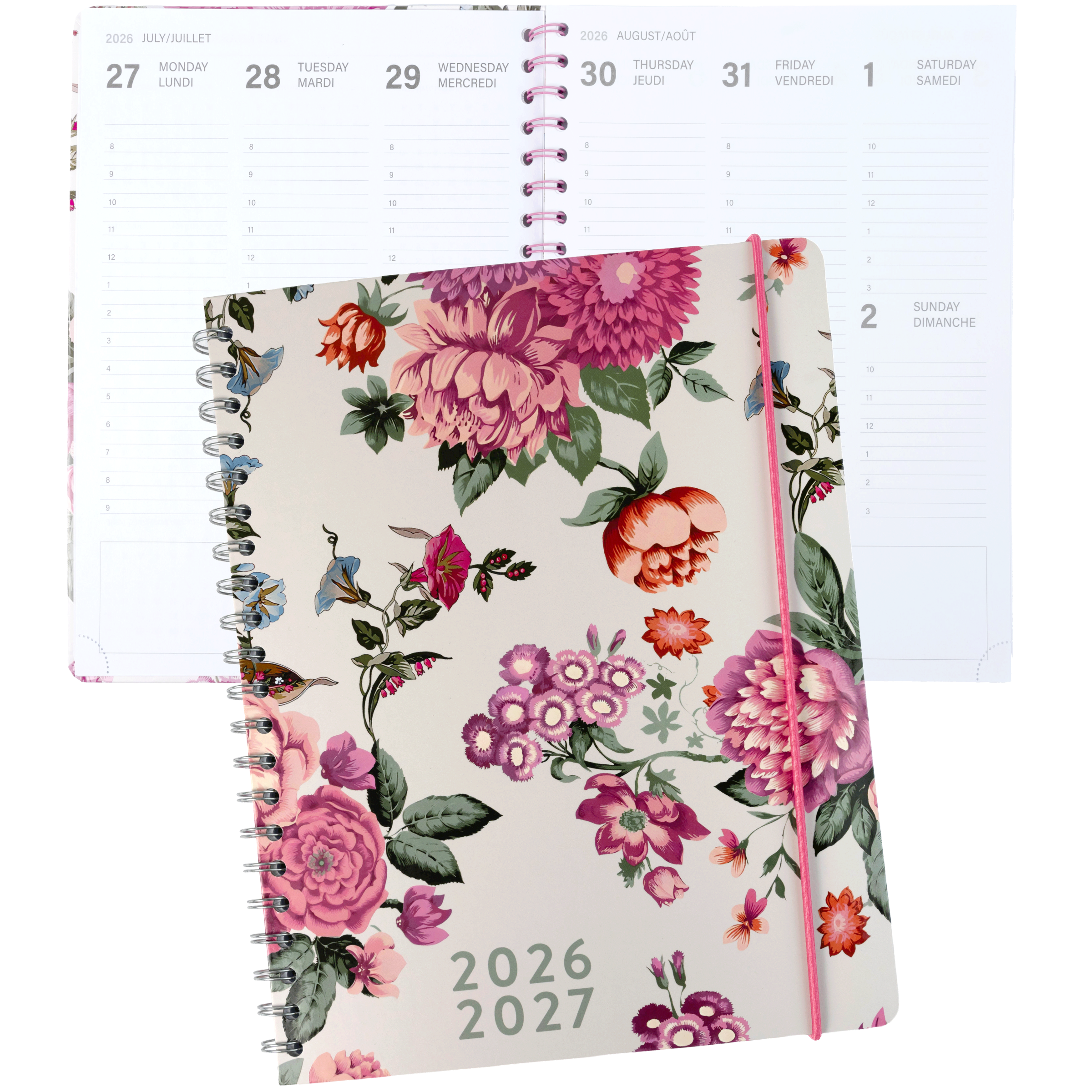 ACADEMIC AGENDA 2026-2027- LARGE 1W/2P- SOFT FLOWERS