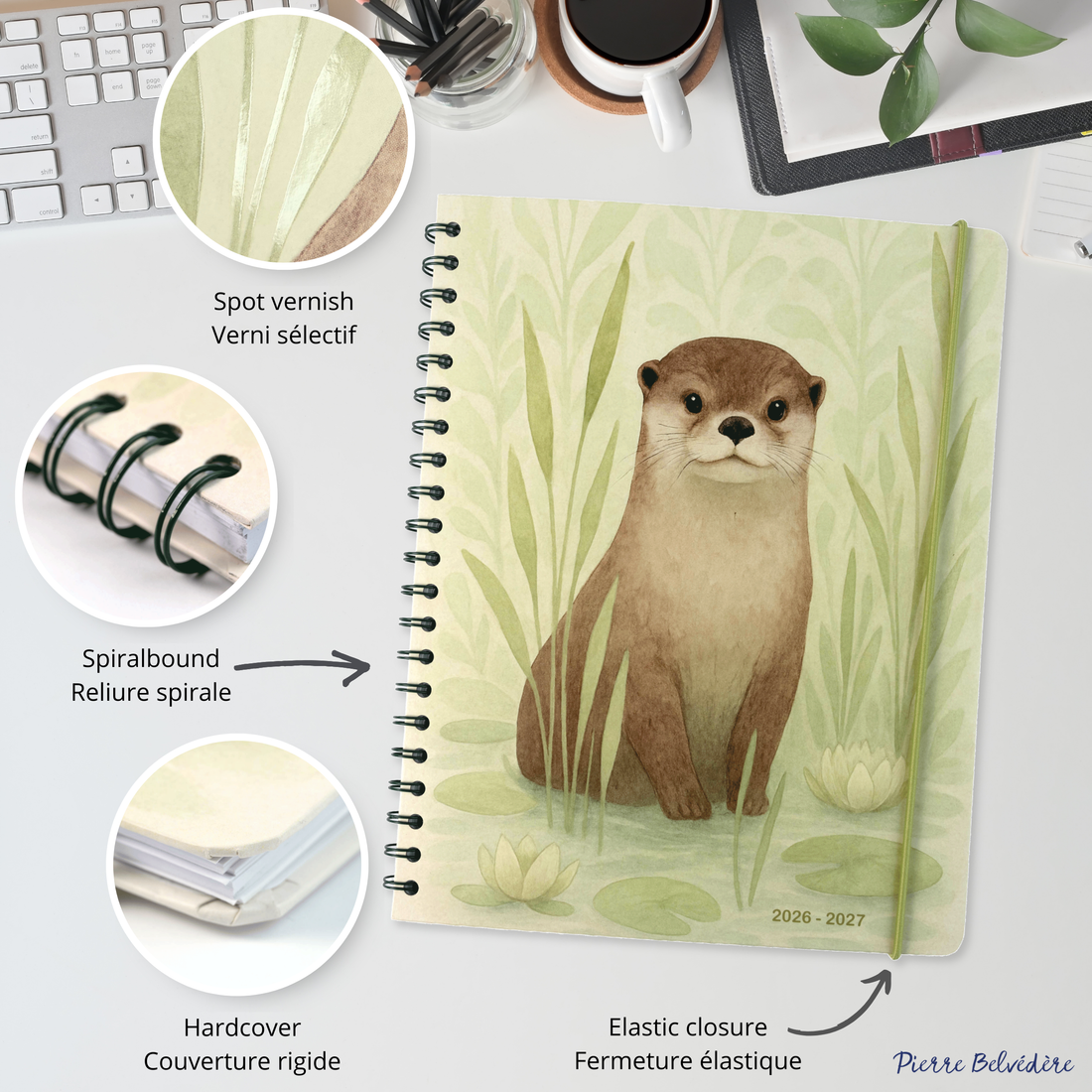 AGENDA ACADÉMIQUE 2026-2027- LARGE  1S/2P- LOUTRE