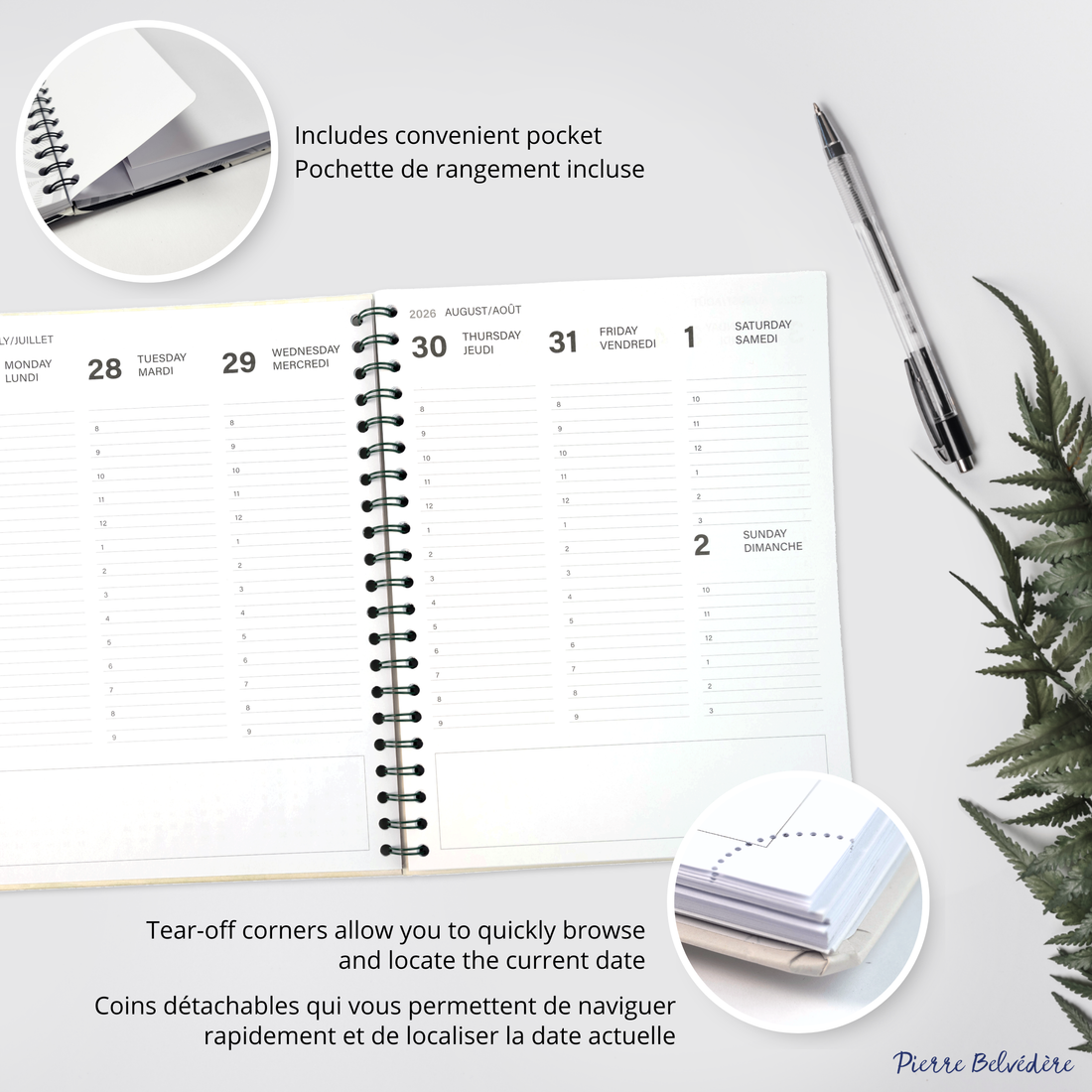 AGENDA ACADÉMIQUE 2026-2027- LARGE  1S/2P- LOUTRE