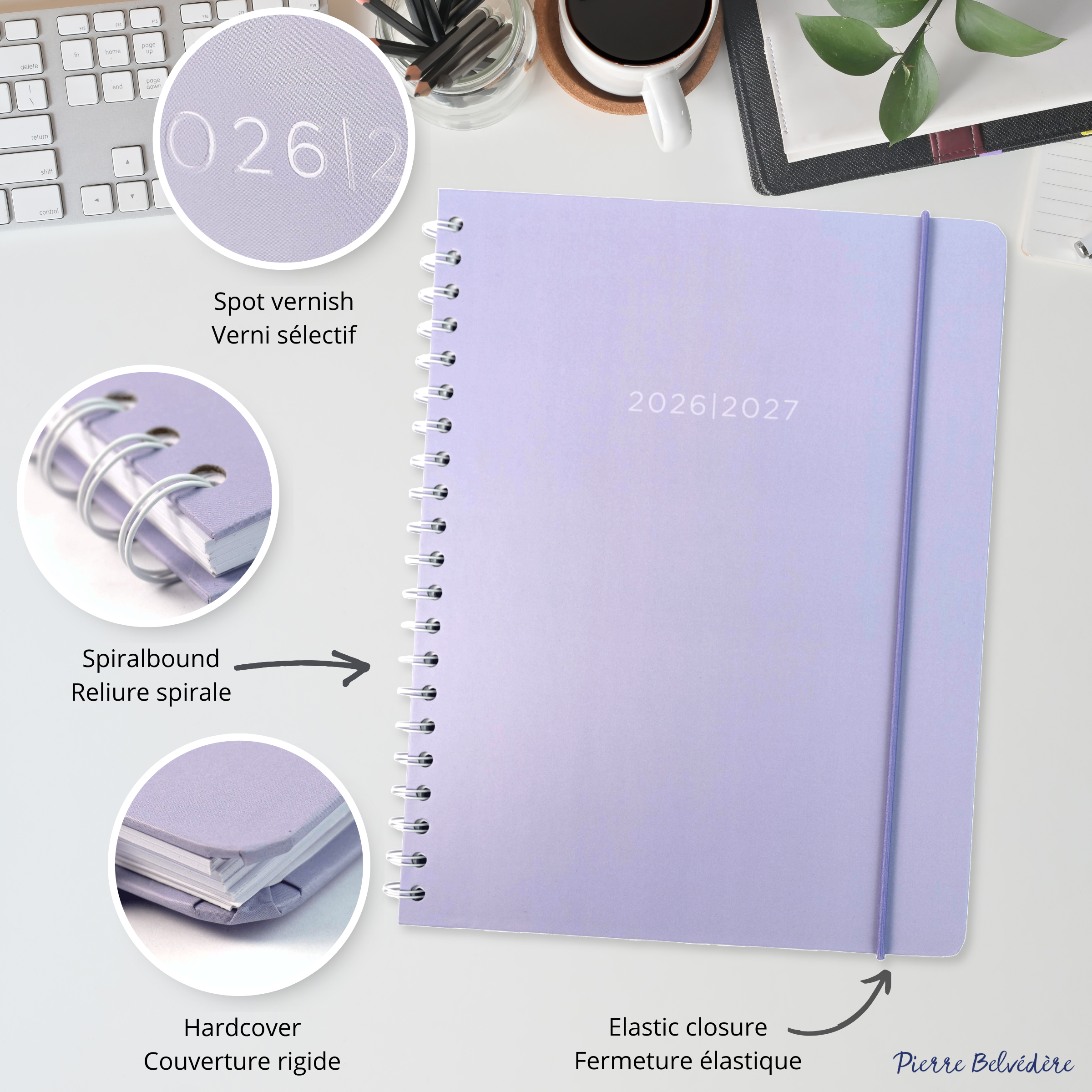 ACADEMIC AGENDA 2026-2027- LARGE 1W/2P- PASTEL PURPLE