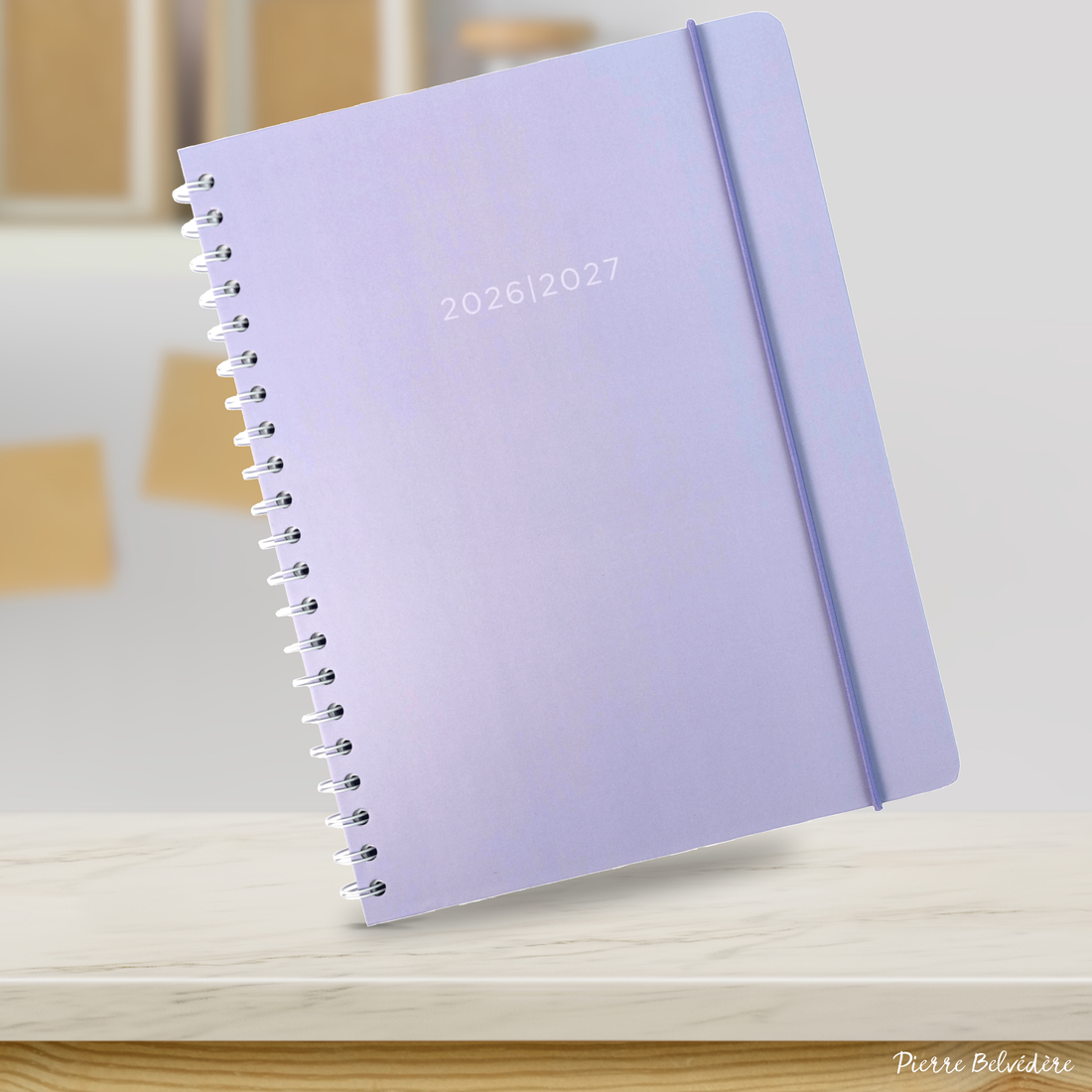 AGENDA ACADÉMIQUE 2026-2027- LARGE  1S/2P- MAUVE PASTEL