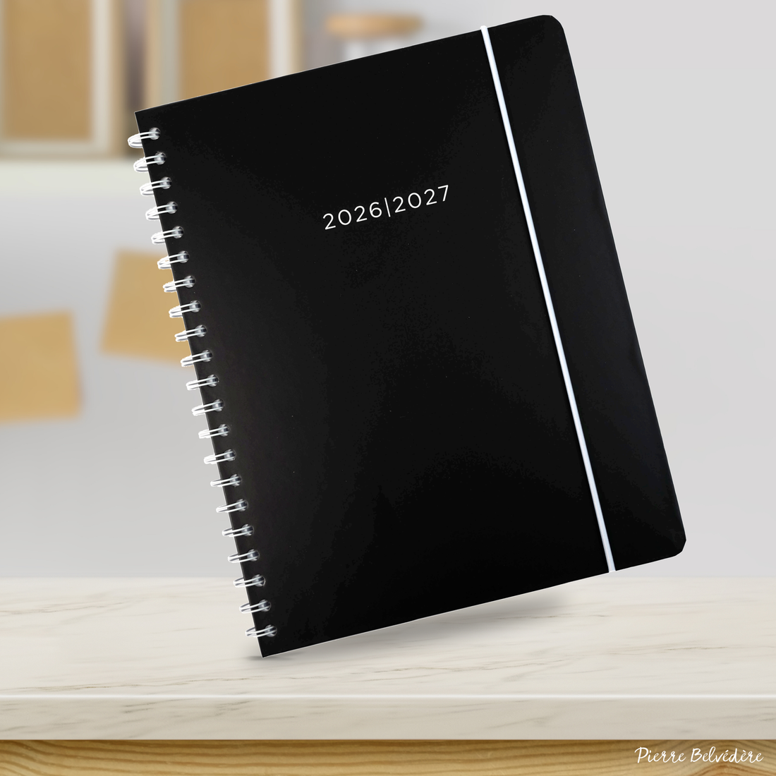 AGENDA ACADÉMIQUE 2026-2027- LARGE  1S/2P- NOIR