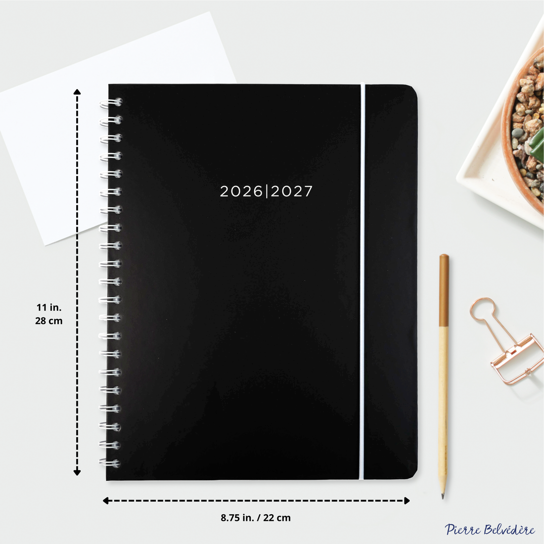 AGENDA ACADÉMIQUE 2026-2027- LARGE  1S/2P- NOIR