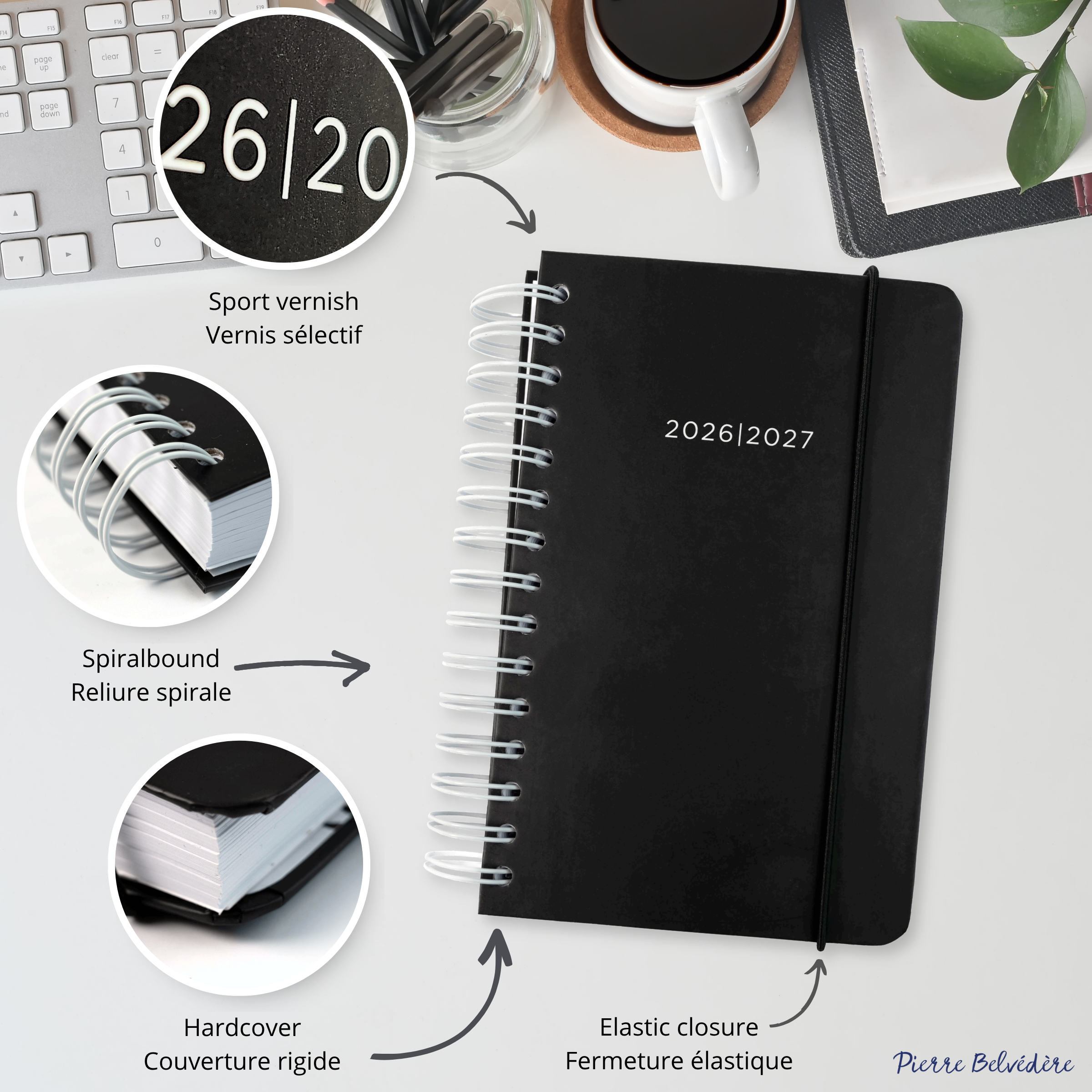 ACADEMIC AGENDA 2026-2027- SMALL 1D/1P- BLACK