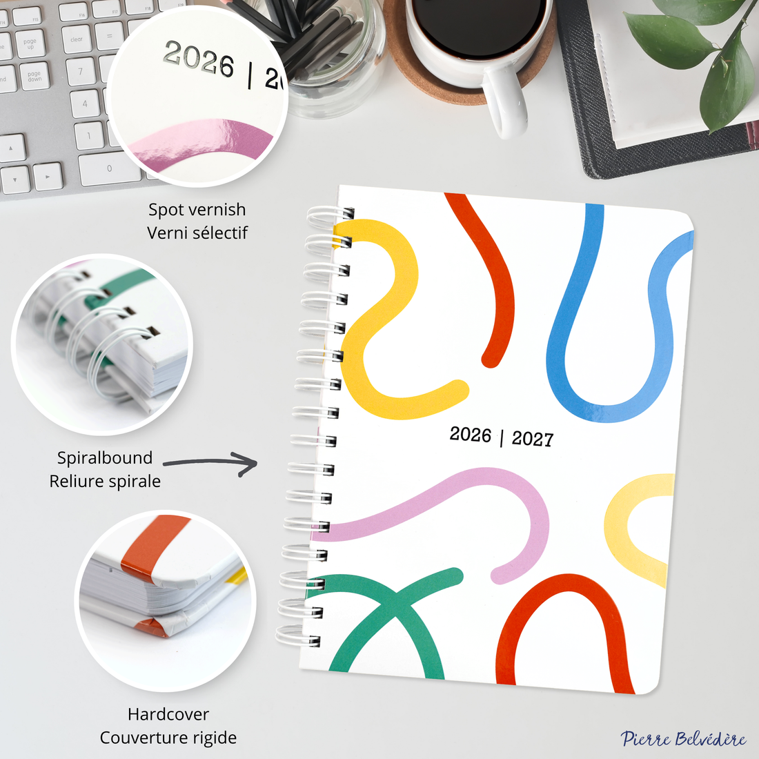 ACADEMIC AGENDA 2026-2027- MEDIUM 1W/2P- COLOURED LINES