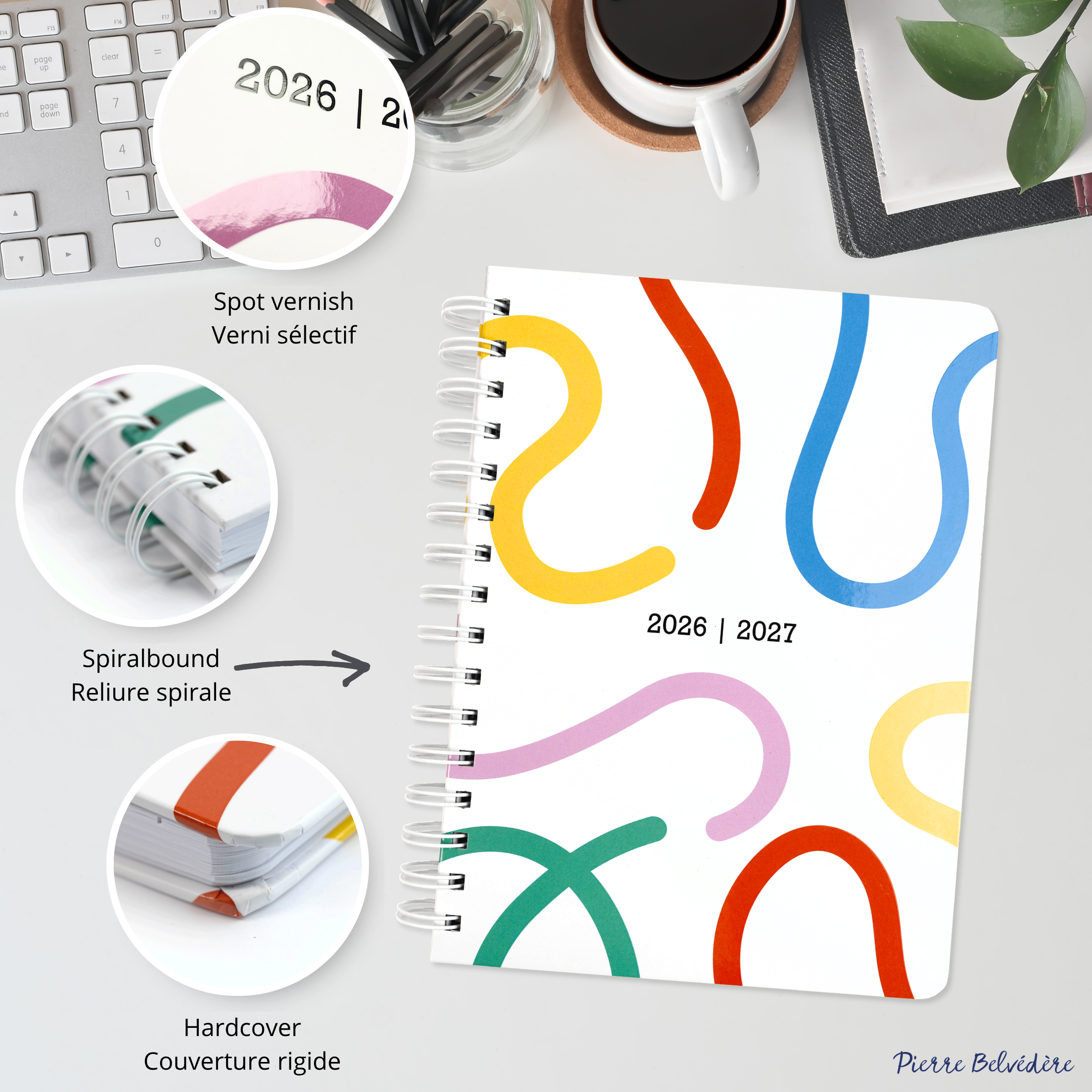 ACADEMIC AGENDA 2026-2027- MEDIUM 1W/2P- COLOURED LINES