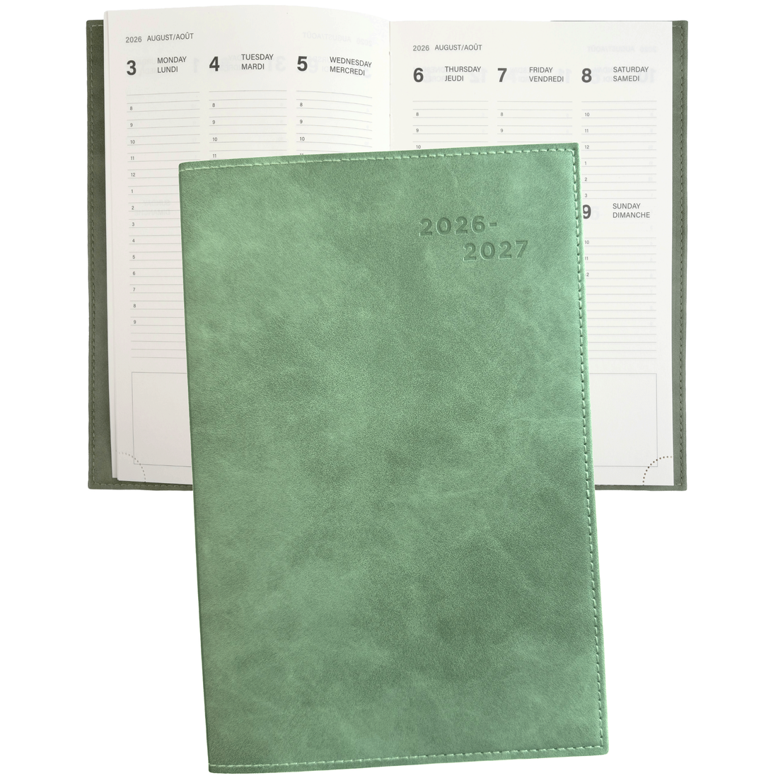 AGENDA ACADÉMIQUE 2026-2027- LARGE 1S /2 P- PROGRAMMA- VERT FORÊT