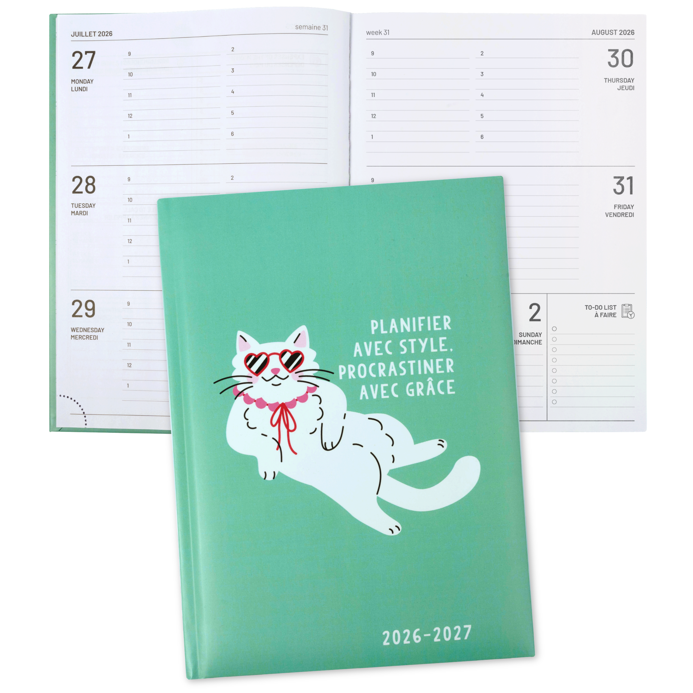 ACADEMIC AGENDA 2026-2027- MEDIUM 1W/2P- CHAT PROCRASTINATEUR