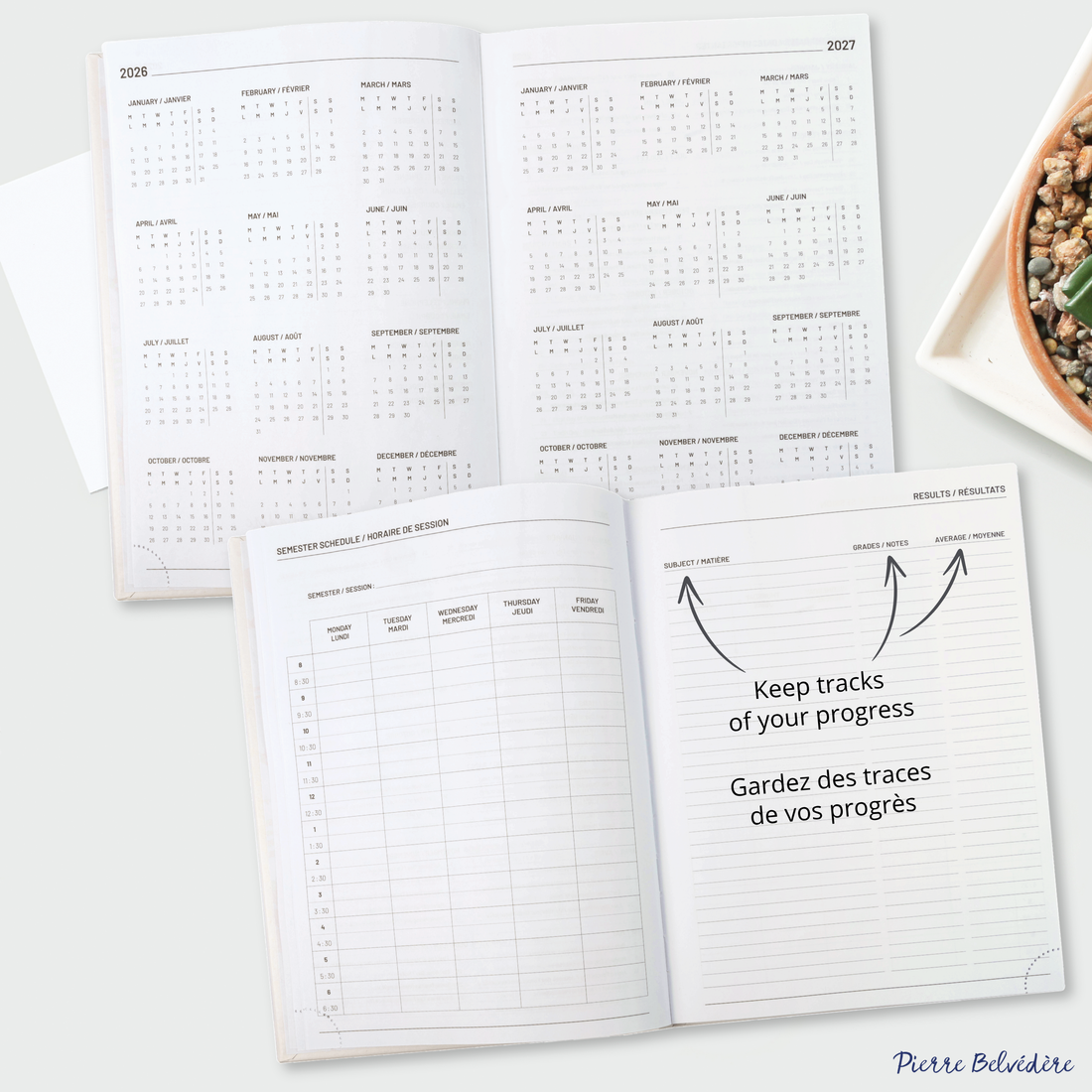 AGENDA ACADÉMIQUE 2026-2027- MOYEN 1S/2P- STUDIO