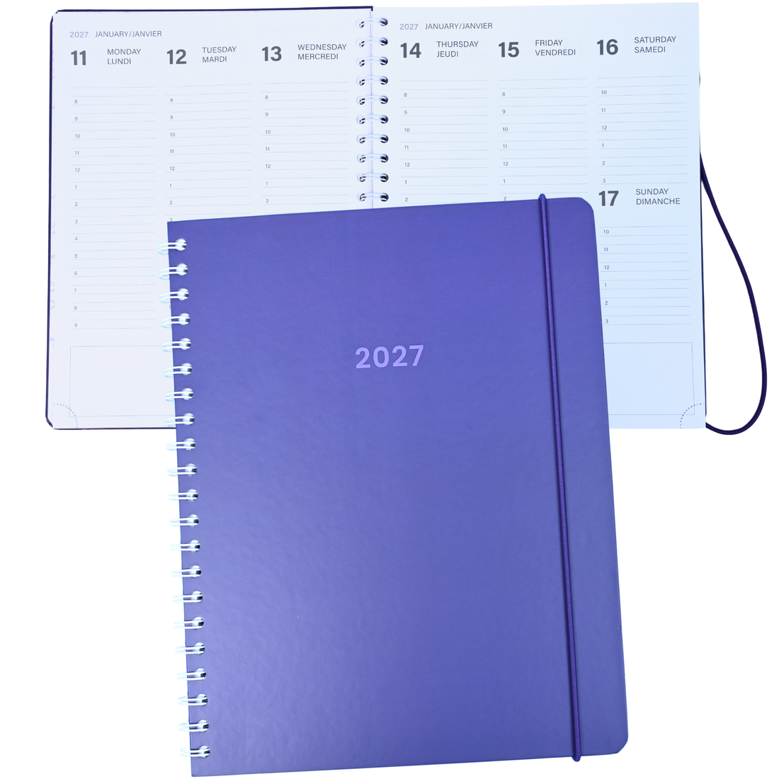 ANNUAL AGENDA 2027- LARGE-1W/2P- PURPLE COTINGA
