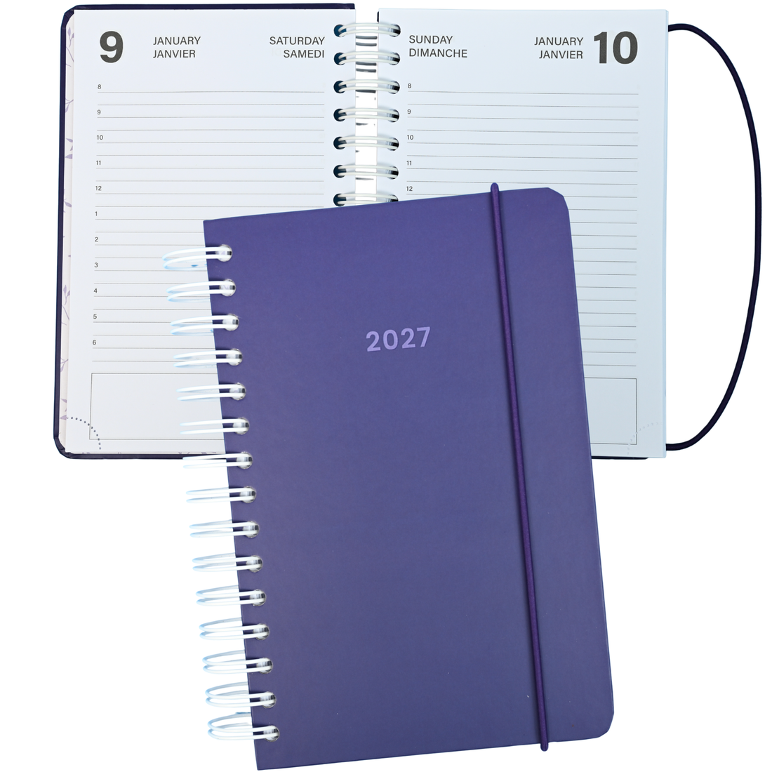 AGENDA ANNUEL 2027- PETIT-1J/1P- COTINGA MAUVE