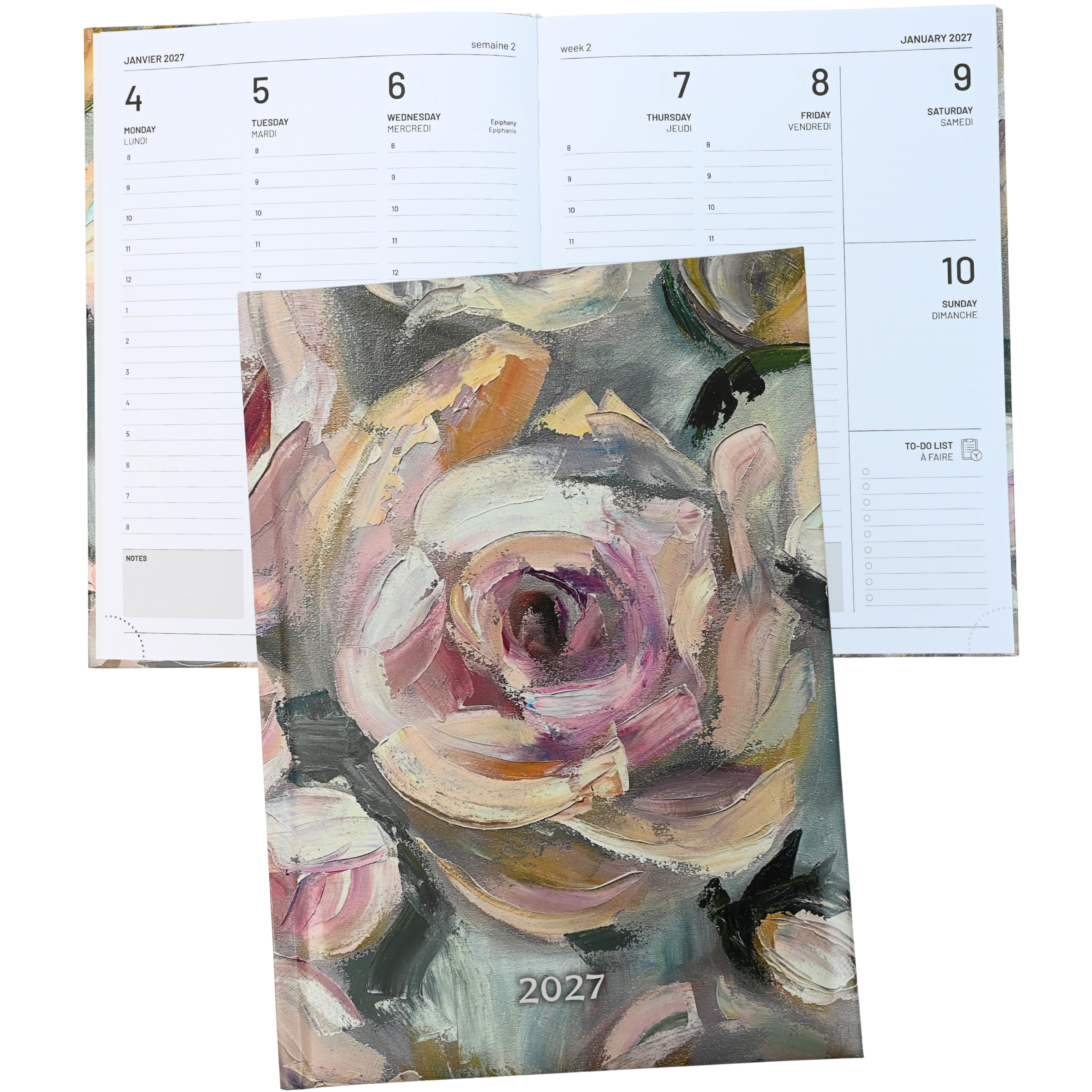 ANNUAL AGENDA 2027- MEDIUM- 1 W/2P- CANVAS IN BLOOM SEWN