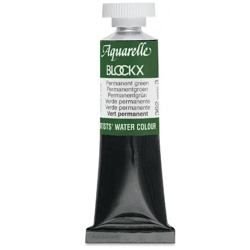 Aquarelle Permanente Verte - Tube 15Ml BLOCKX
