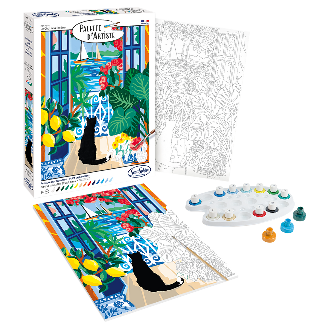 PALETTE D'ARTISTE - LE CHAT À LA FENÊTRE SENTOSPHERE