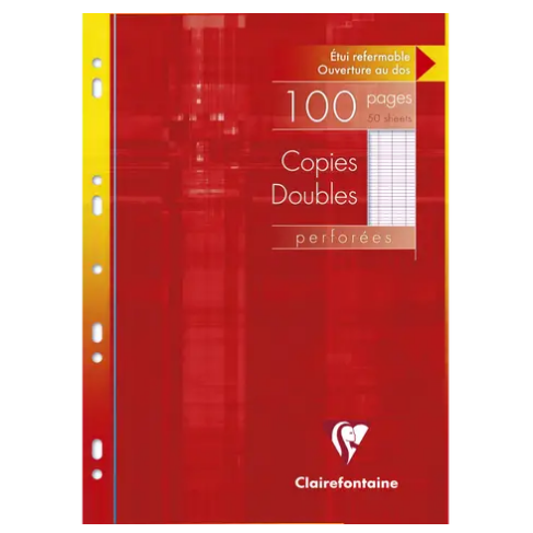 Feuille Double Copie Seyes 100P 210X297 CLAIREFONTAINE