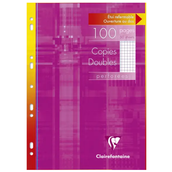 Feuille Double Copie 5/5 100P 210X297 CLAIREFONTAINE