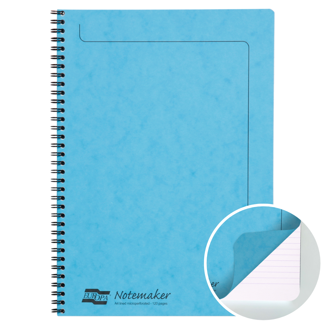 Bloc-Notes ligné 120P  8¼X11¾ Turquoise CLAIREFONTAINE