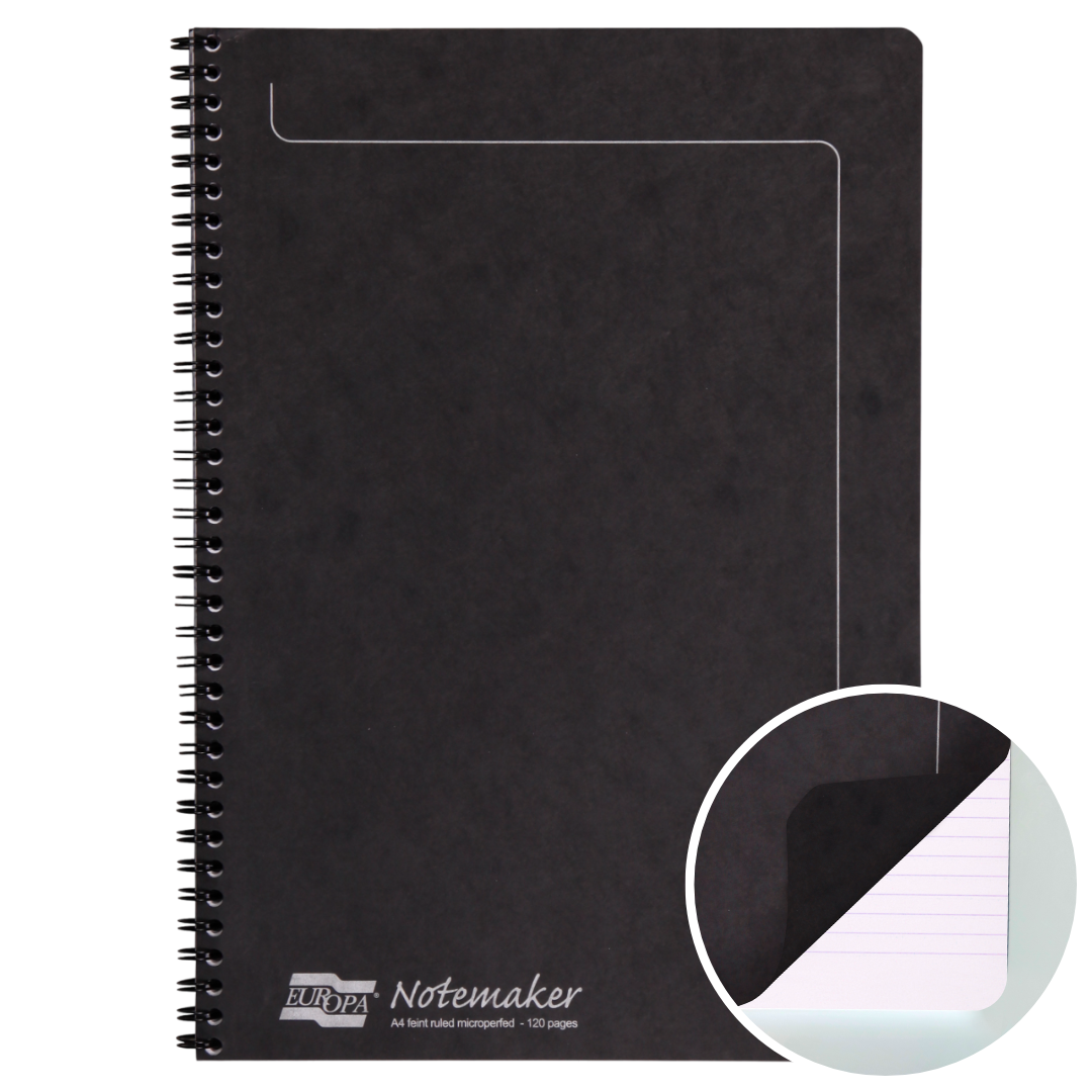 Bloc-Notes  ligné 120P 8¼X11¾ Noir CLAIREFONTAINE