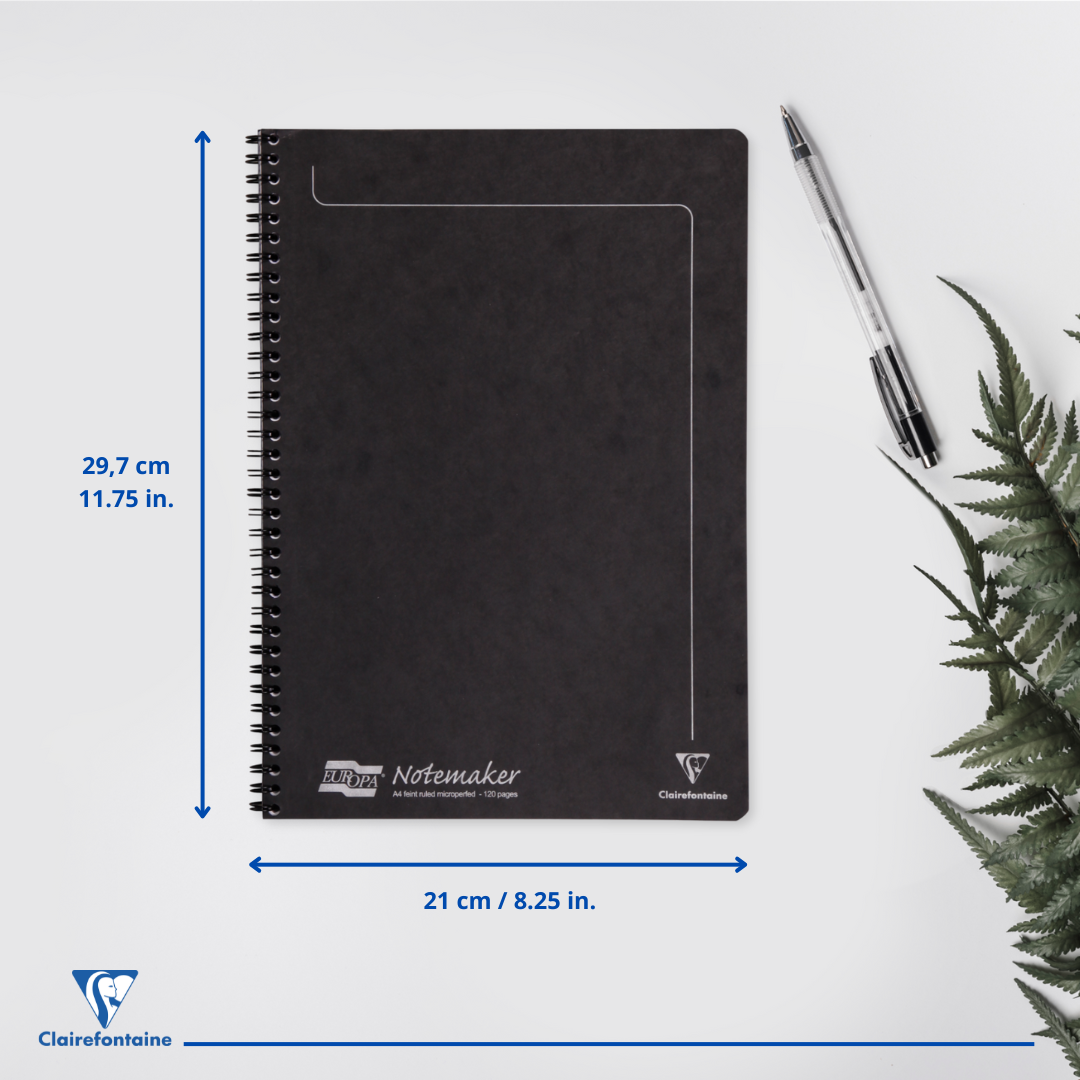 Bloc-Notes  ligné 120P 8¼X11¾ Noir CLAIREFONTAINE