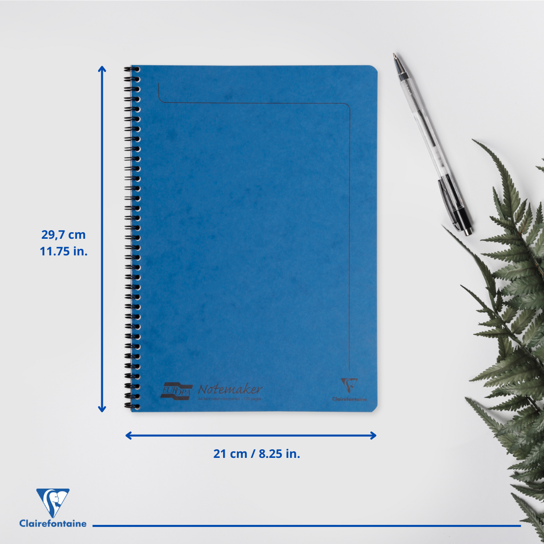 Bloc-Notes  Ligné 120P 8¼X11¾ Bleu CLAIREFONTAINE