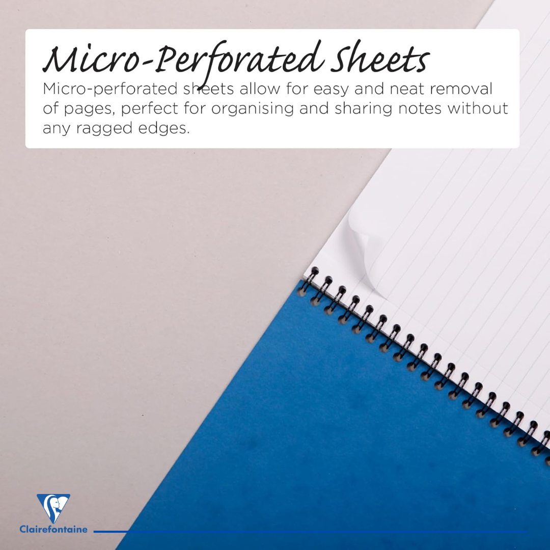 Bloc-Notes  Ligné 120P 8¼X11¾ Bleu CLAIREFONTAINE