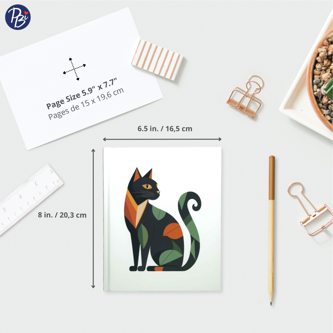 CAHIER DE NOTES- CHAT GEOMÉTRIQUE PBI LIVRES NOTES