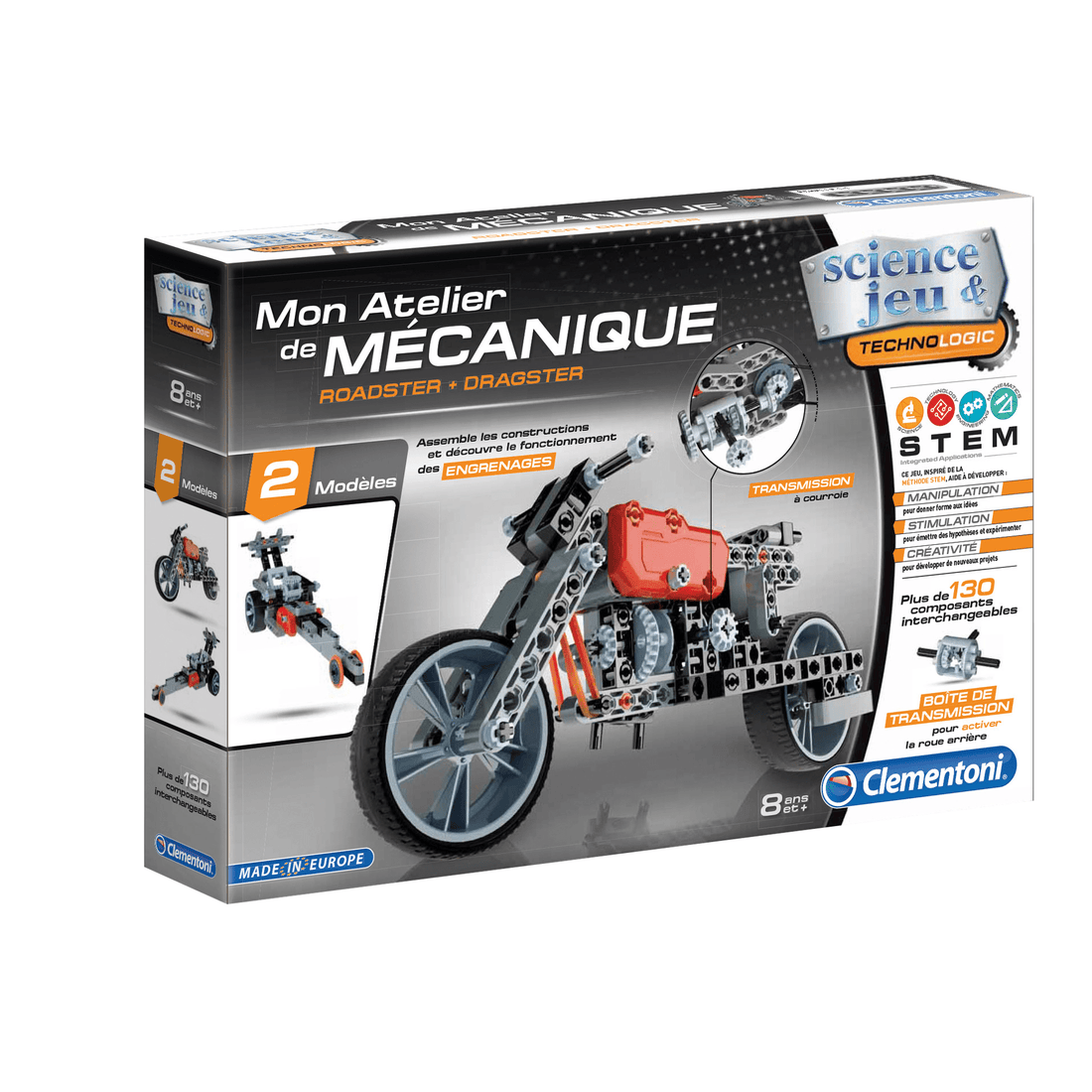 MON ATELIER DE MÉCANIQUE - ROADSTER + DRAGSTER CLEMENTONI