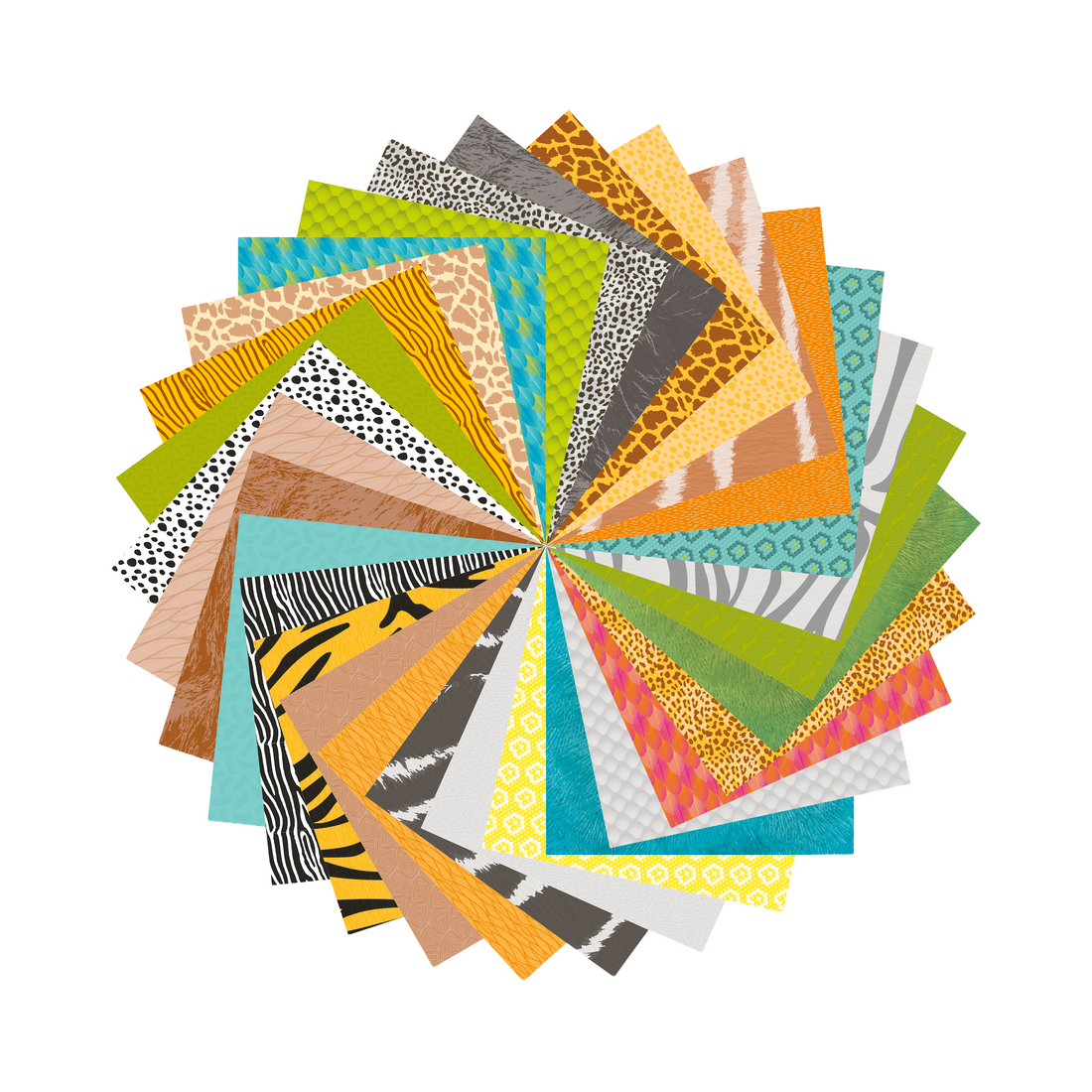 Papier Origami Papier Zoo pochette de 60 feuilles 3 formats - MY MANDARINE