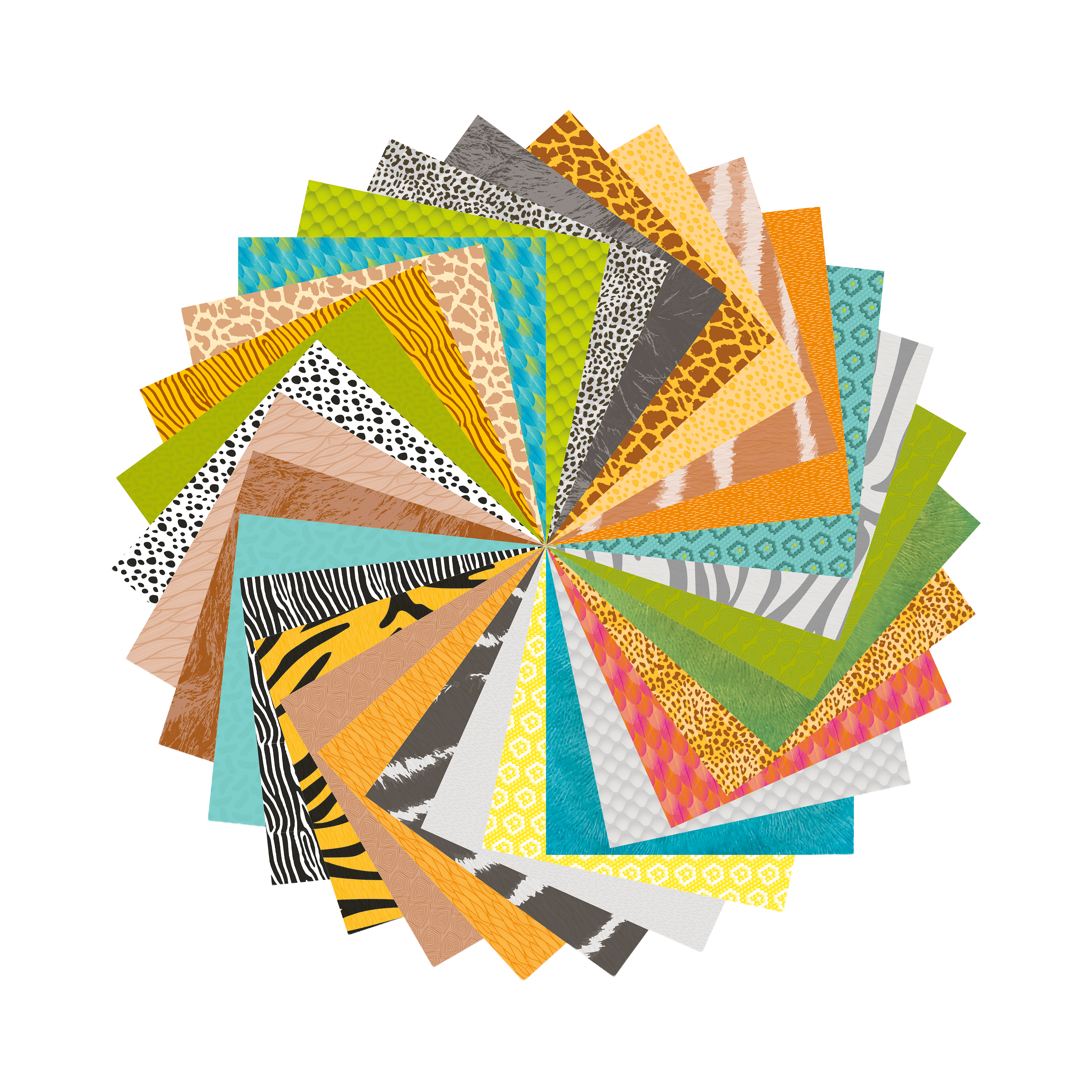 Papier Origami Papier Zoo pochette de 60 feuilles 3 formats - MY MANDARINE