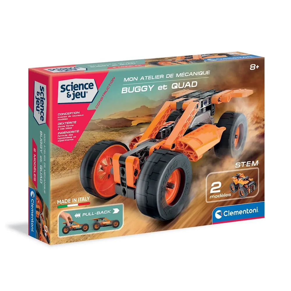 MON ATELIER DE MÉCANIQUE - BUGGY ET QUAD  À FRICTION CLEMENTONI