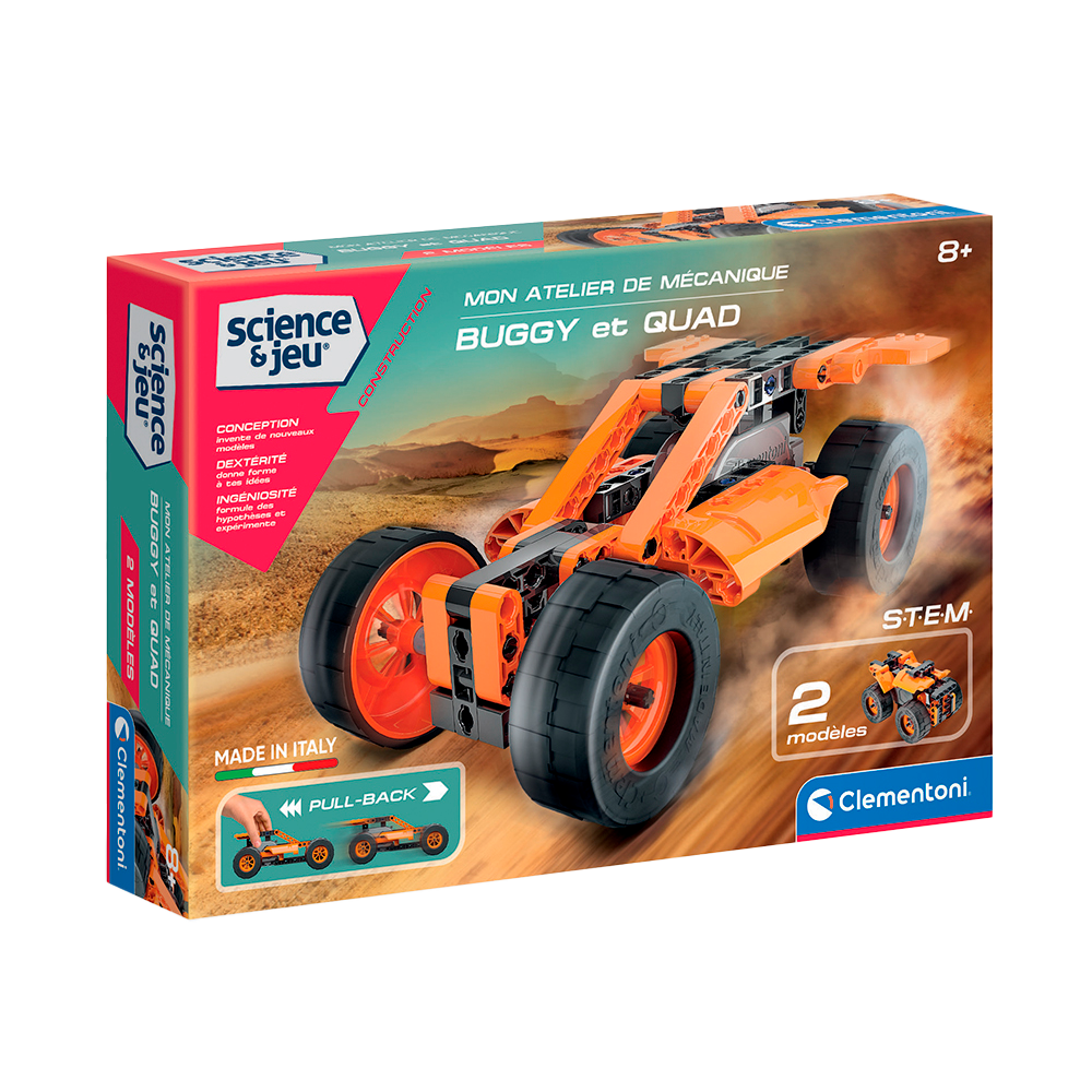 MON ATELIER DE MÉCANIQUE - BUGGY ET QUAD  À FRICTION CLEMENTONI