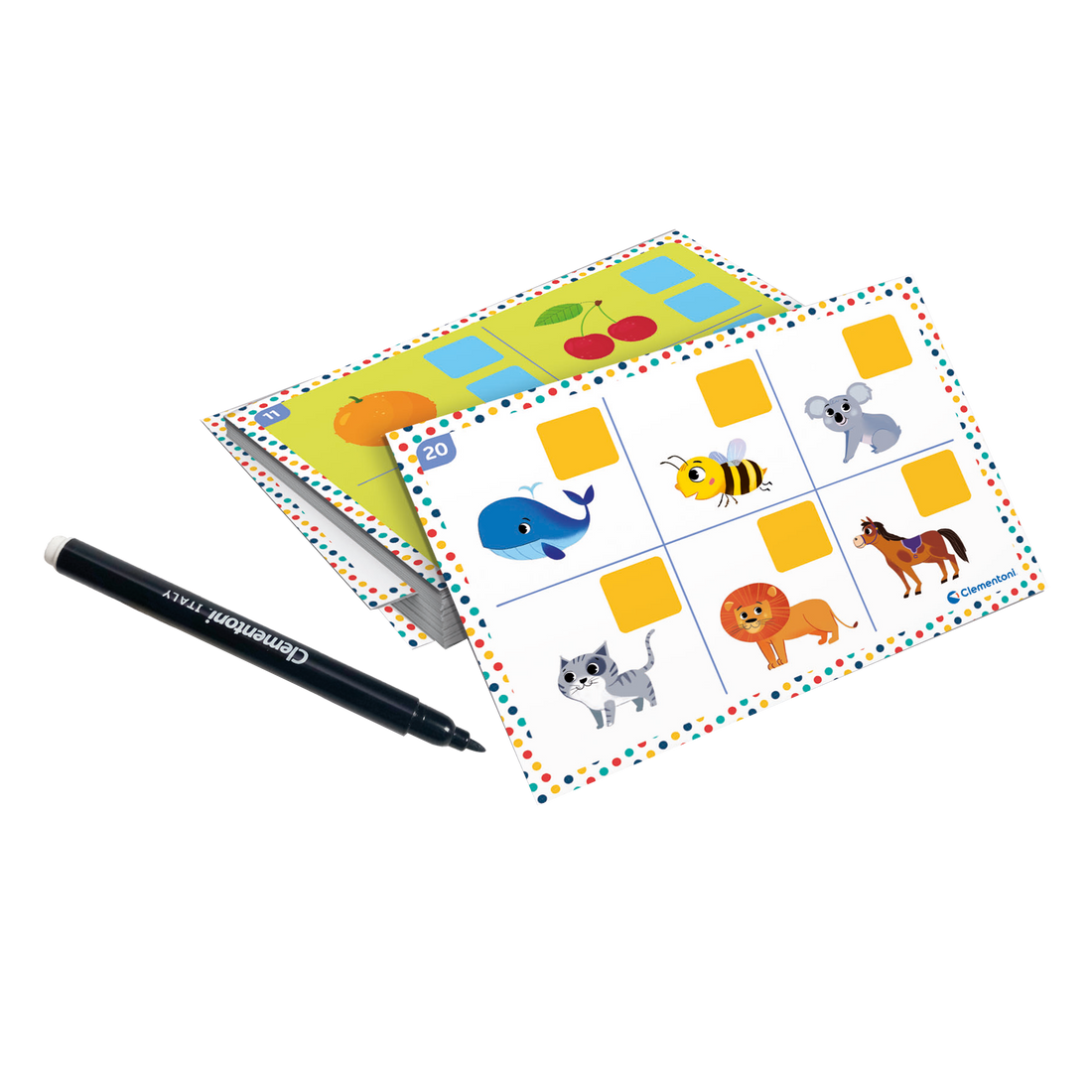 ÉTUI MAGNÉTIQUE - LETTRES ET ANIMAUX CLEMENTONI