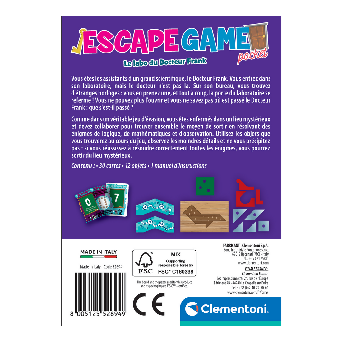 ESCAPE GAME - LABORATOIRE CLEMENTONI