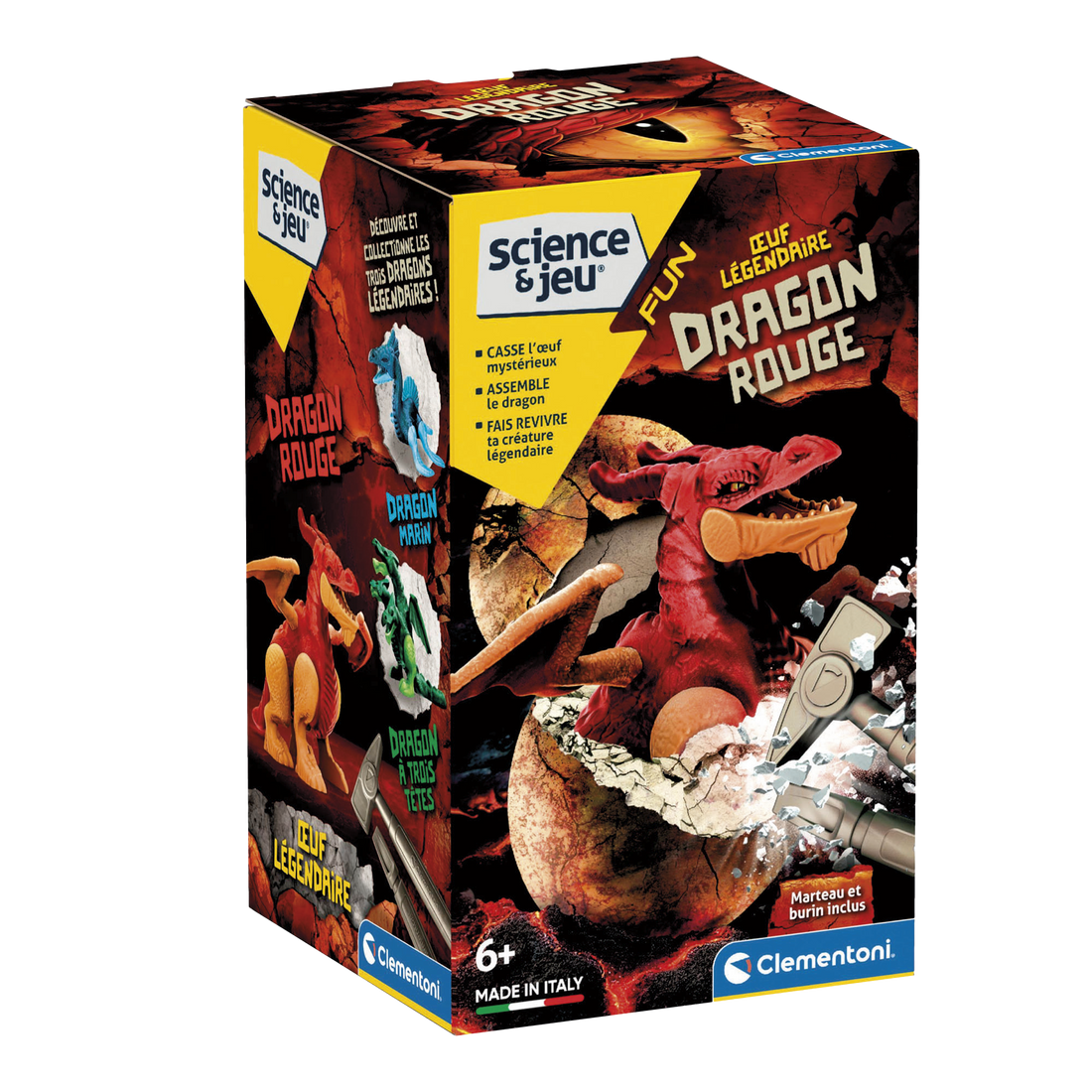 OEUF LÉGENDAIRE - DRAGON ROUGE CLEMENTONI