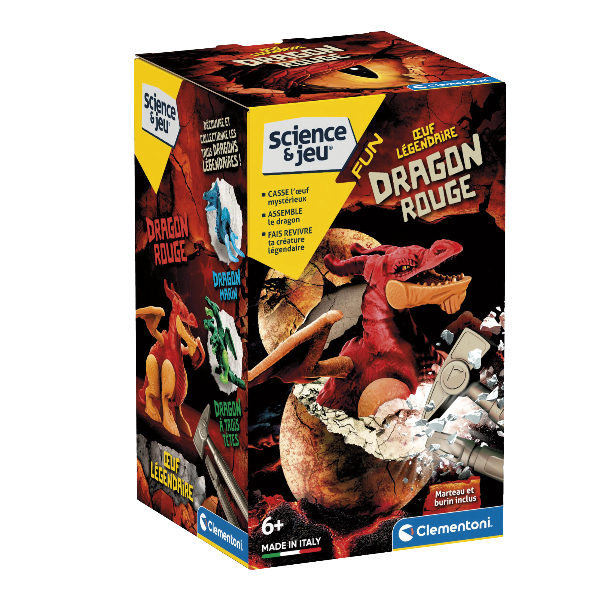 OEUF LÉGENDAIRE - DRAGON ROUGE CLEMENTONI