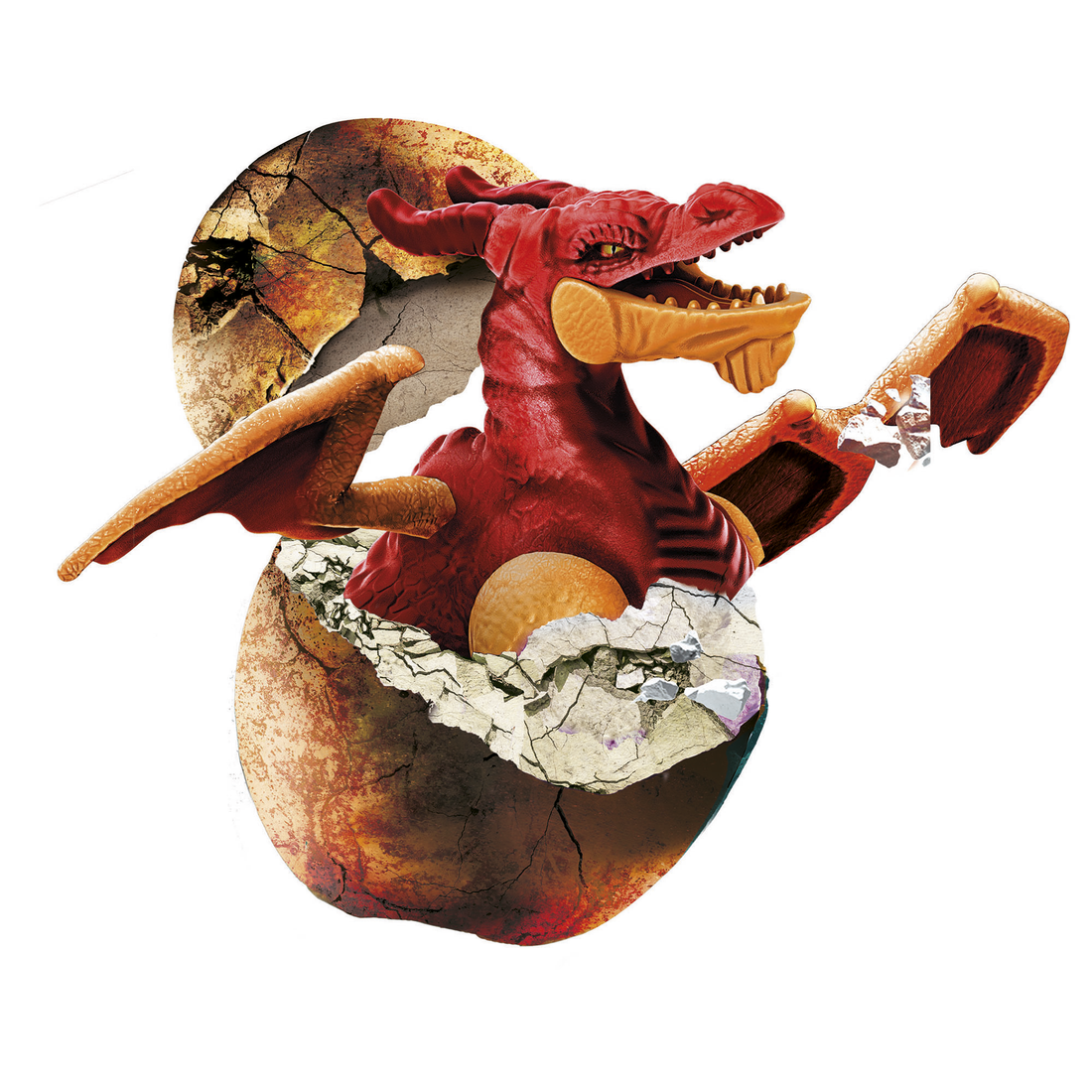 OEUF LÉGENDAIRE - DRAGON ROUGE CLEMENTONI
