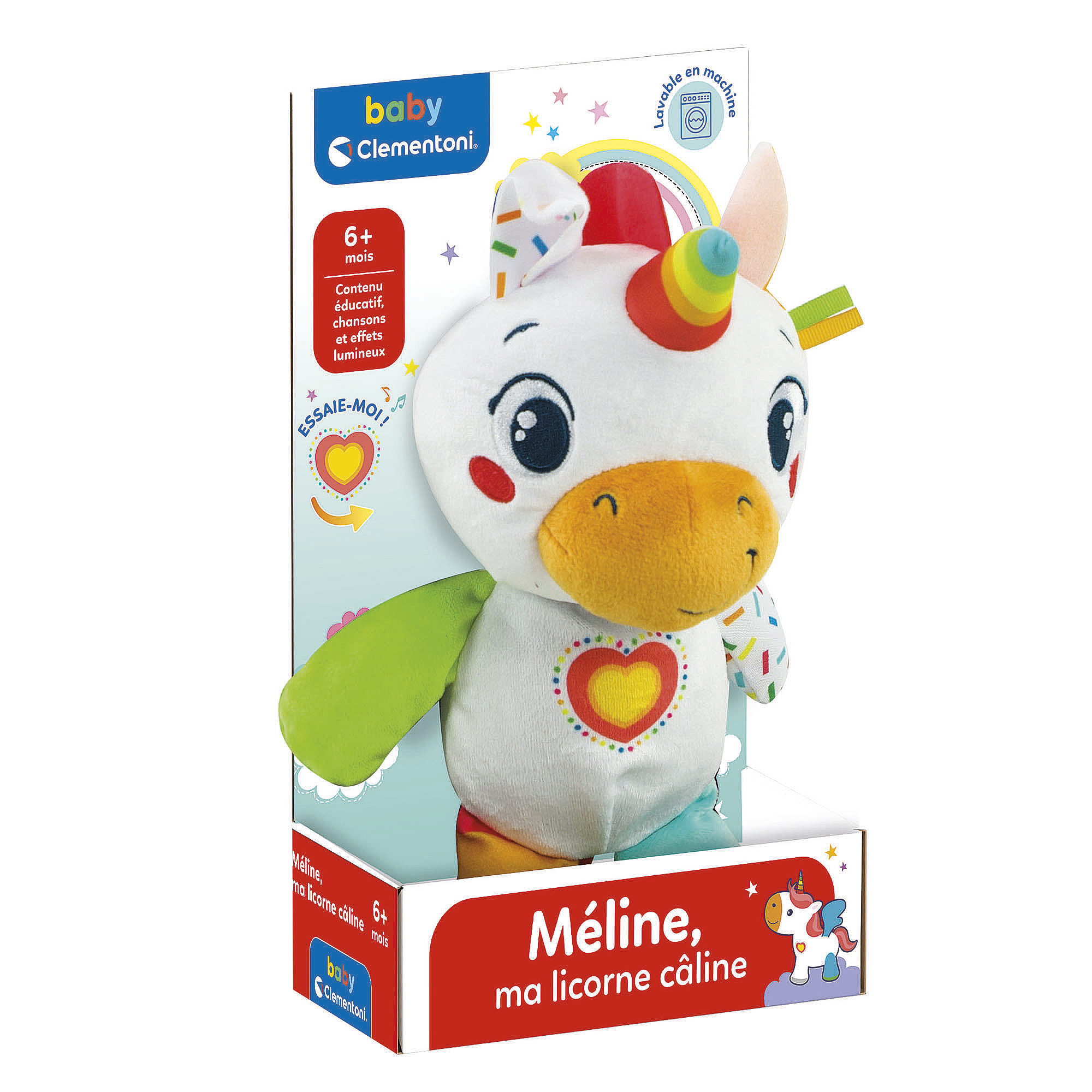 PELUCHE BÉBÉ LICORNE CLEMENTONI